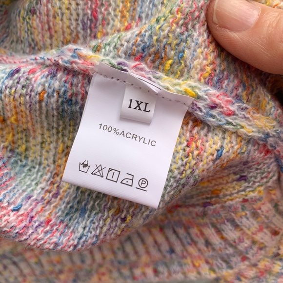 *NEW* Open front Multi coloured sweater.  Size 1XL. - Picture 3 of 6